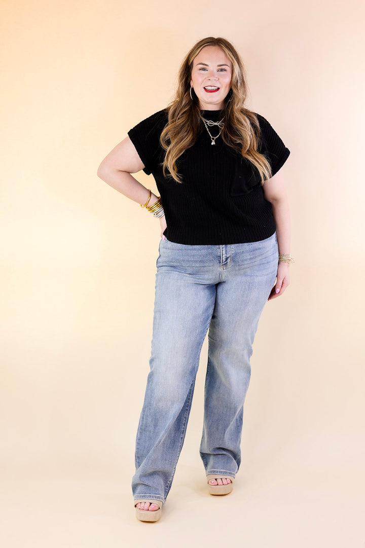 Judy Blue | Chic Simplicity High Waisted Straight Leg Jean in Light Wash - Giddy Up Glamour Boutique