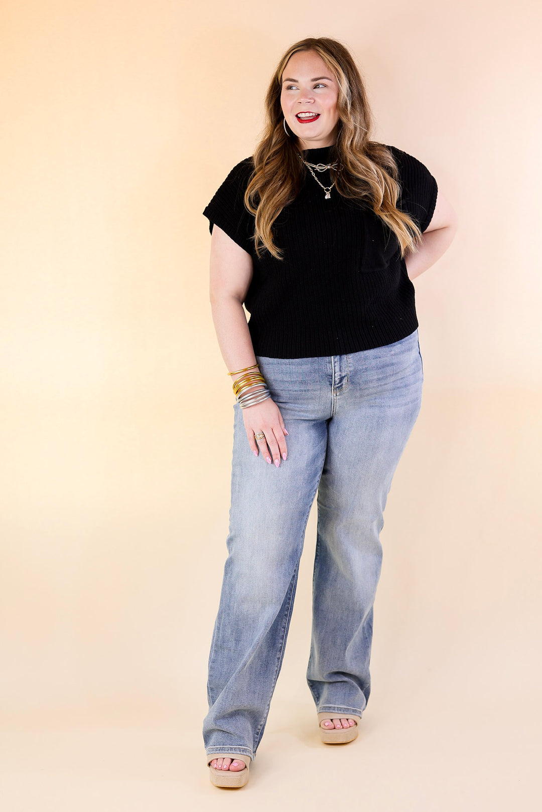 Judy Blue | Chic Simplicity High Waisted Straight Leg Jean in Light Wash - Giddy Up Glamour Boutique