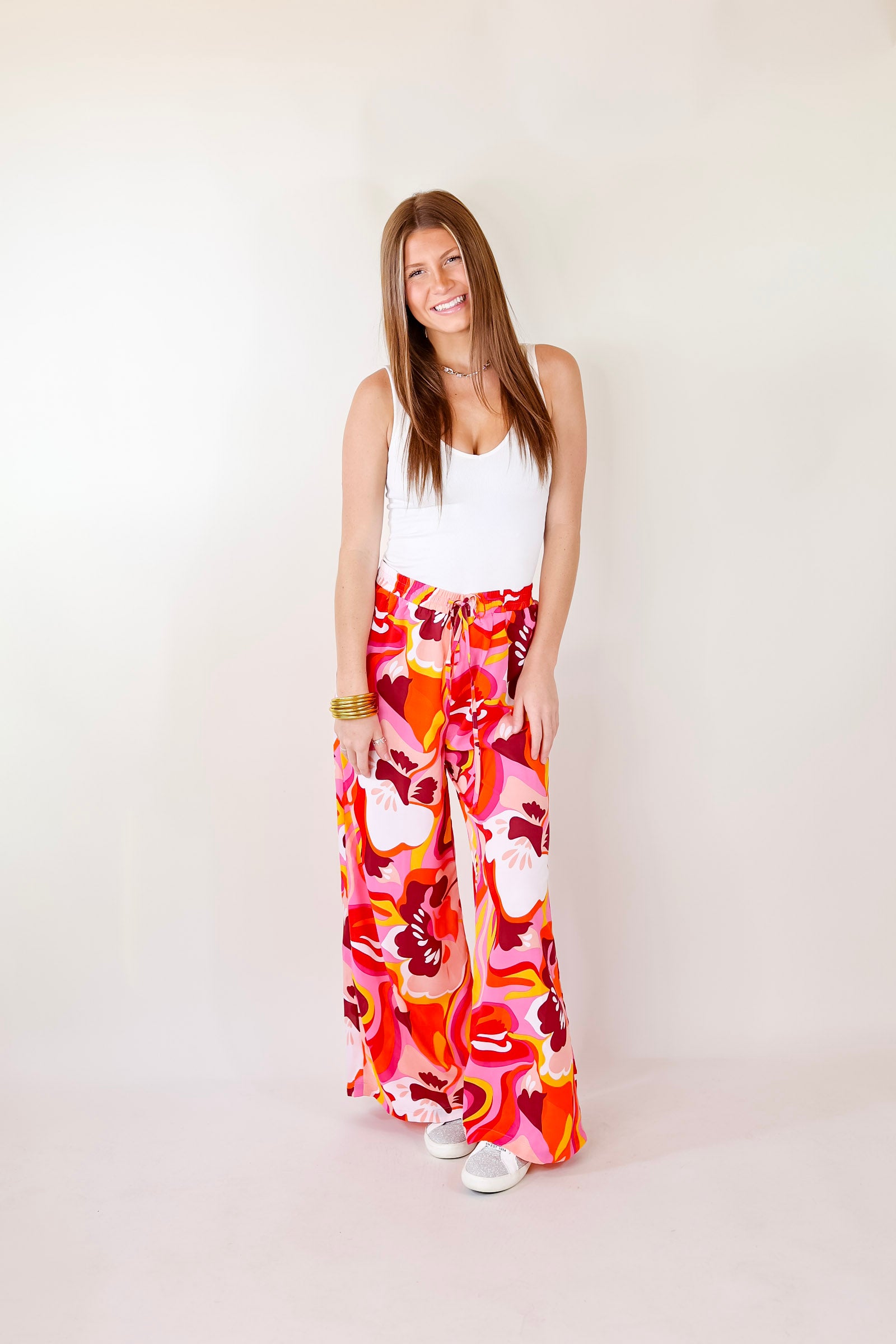 Dance with Me Pants in Pink Mix - Giddy Up Glamour Boutique