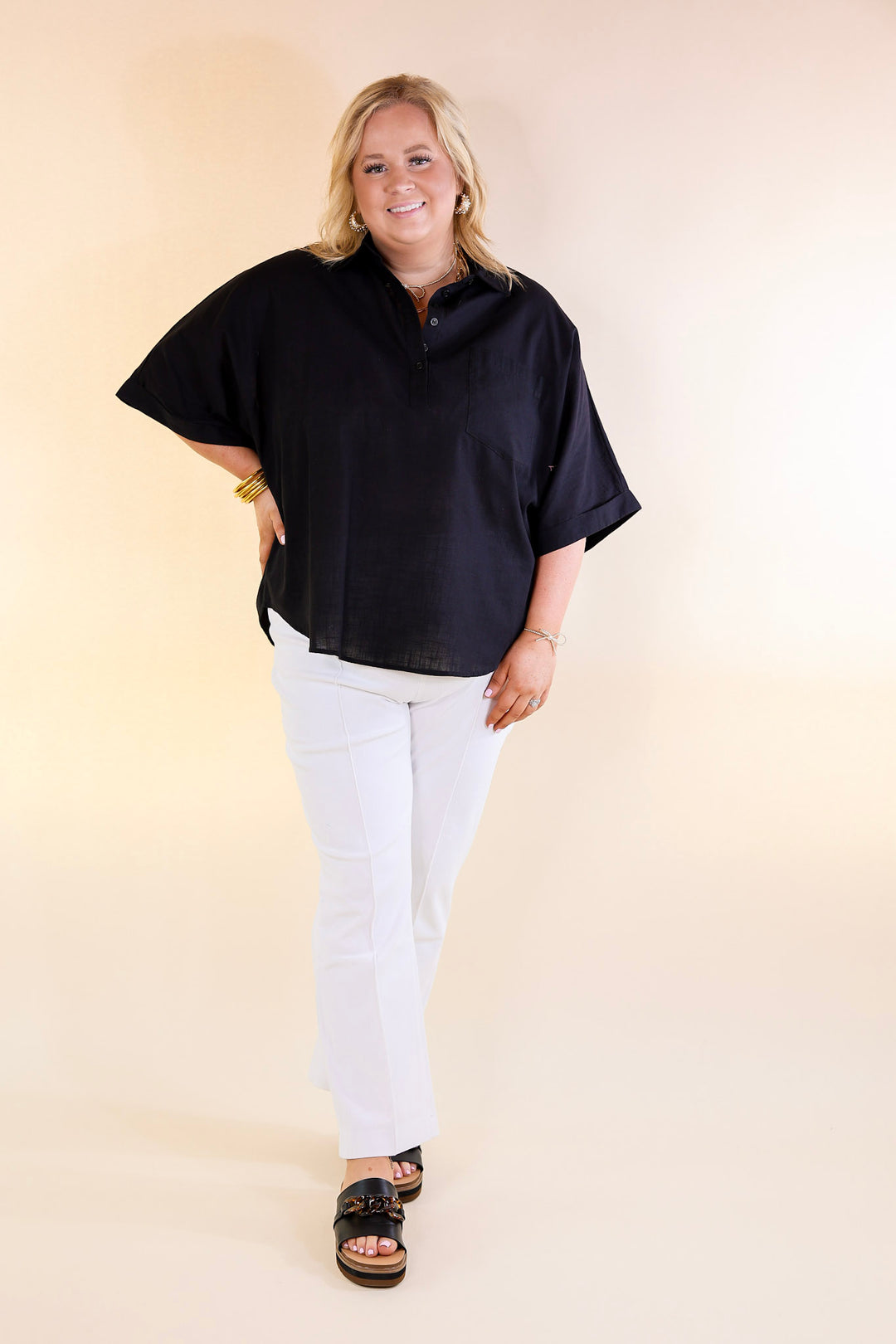 Lyssé | Elle Ankle Flare Denim Trousers in White