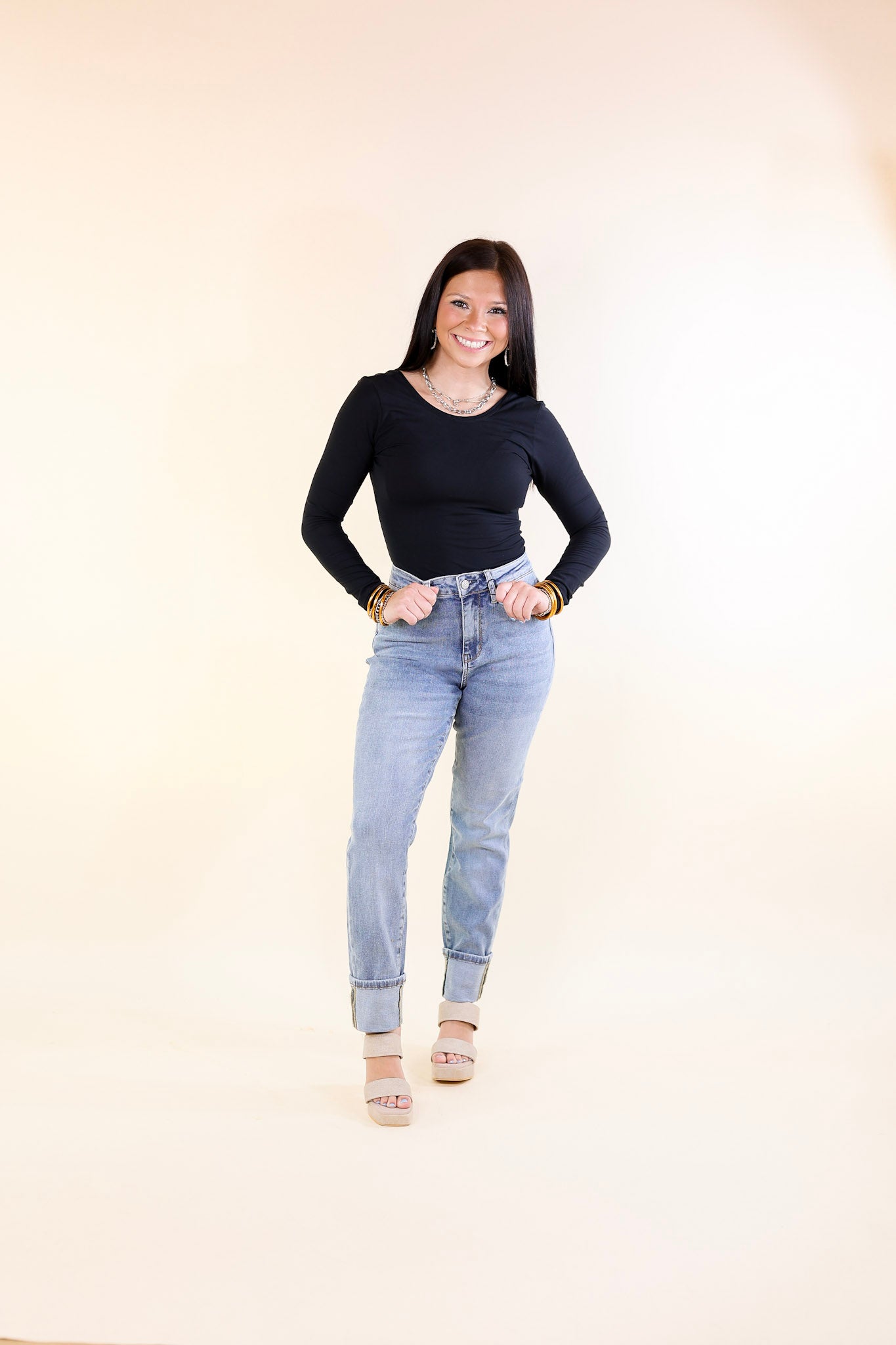 Judy Blue | Easygoing Essentials High Waisted Boyfriend Jean in Vintage Medium Wash