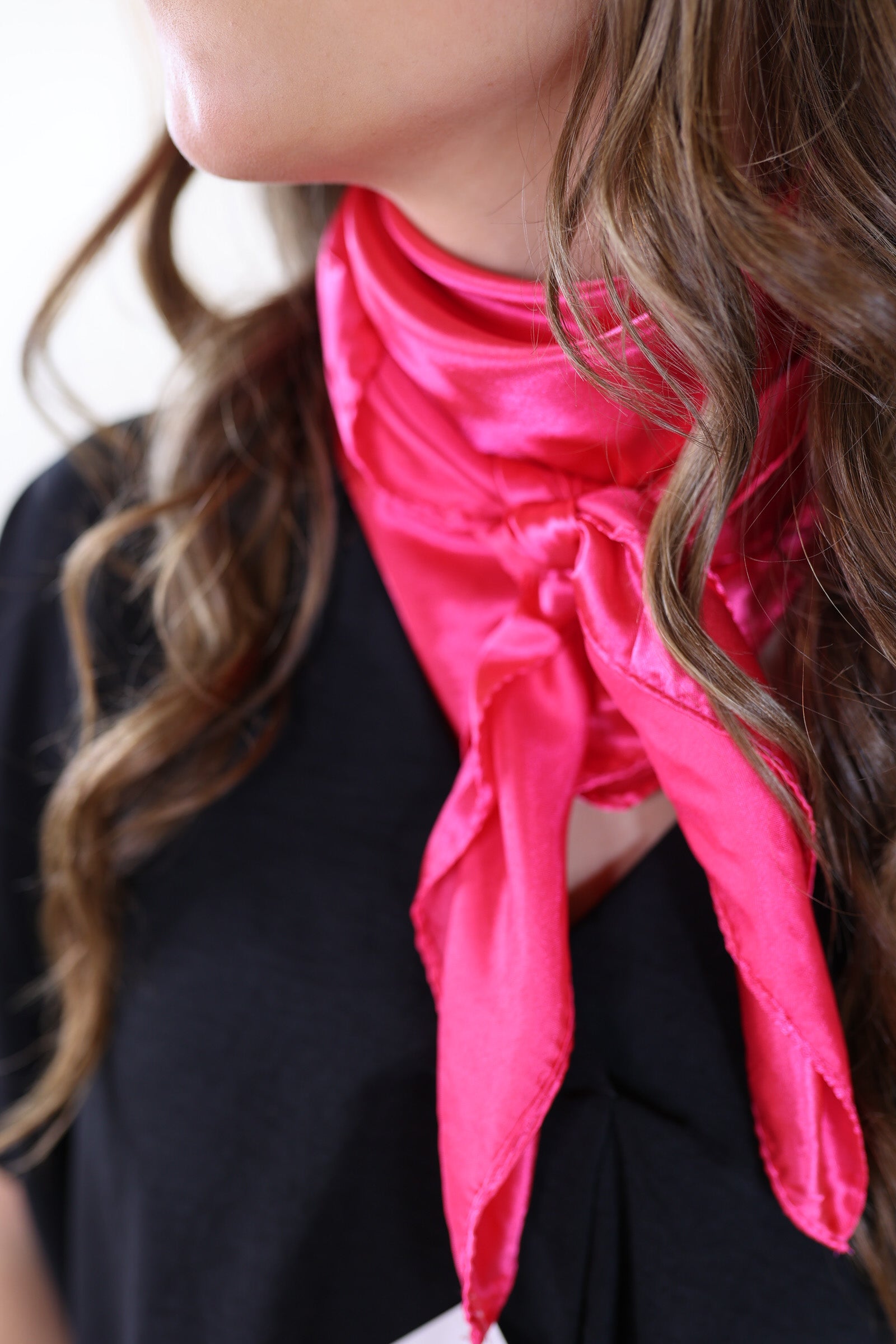 Solid Colored Scarf in Hot Pink - Giddy Up Glamour Boutique