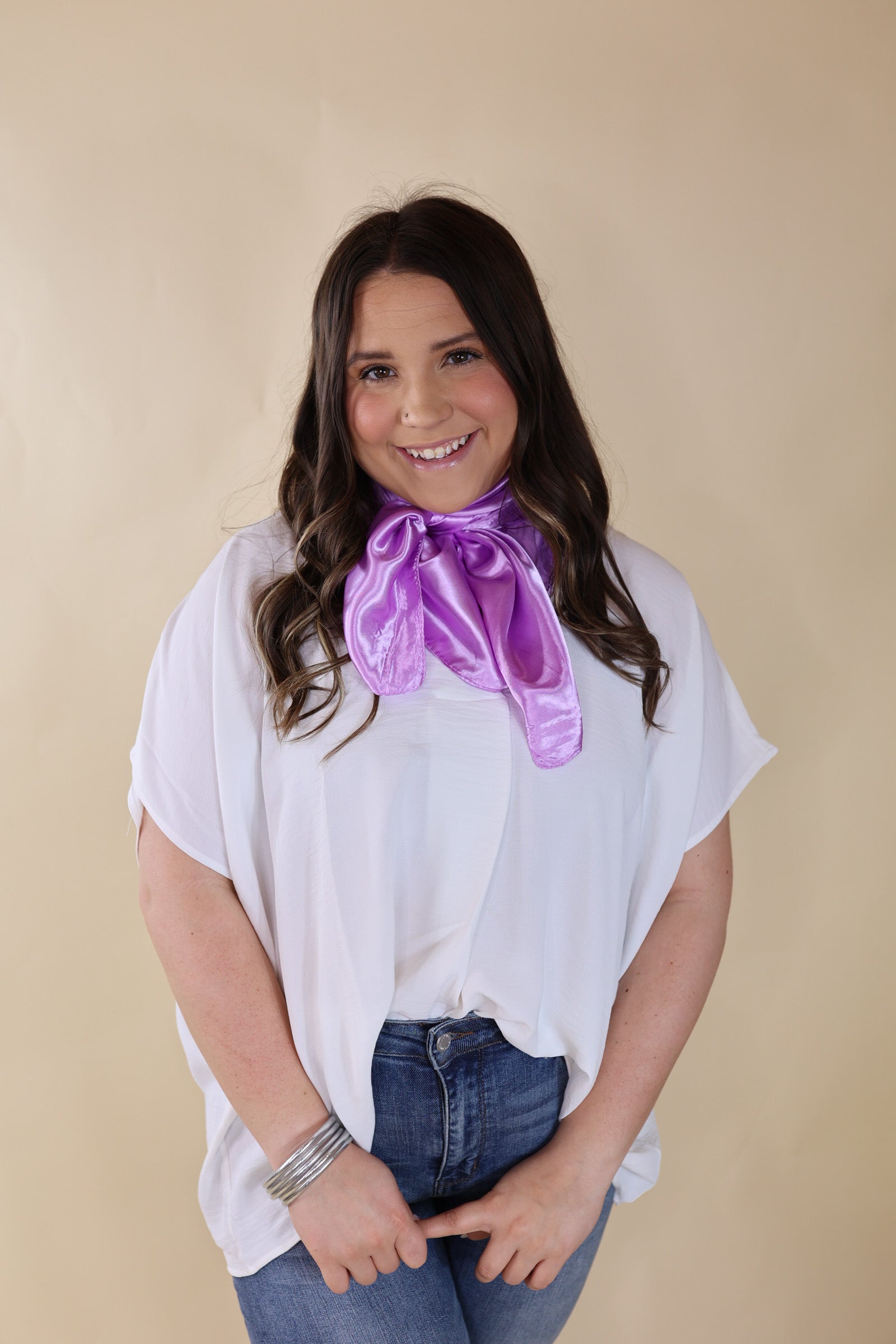 Solid Colored Scarf in Pastel Purple - Giddy Up Glamour Boutique