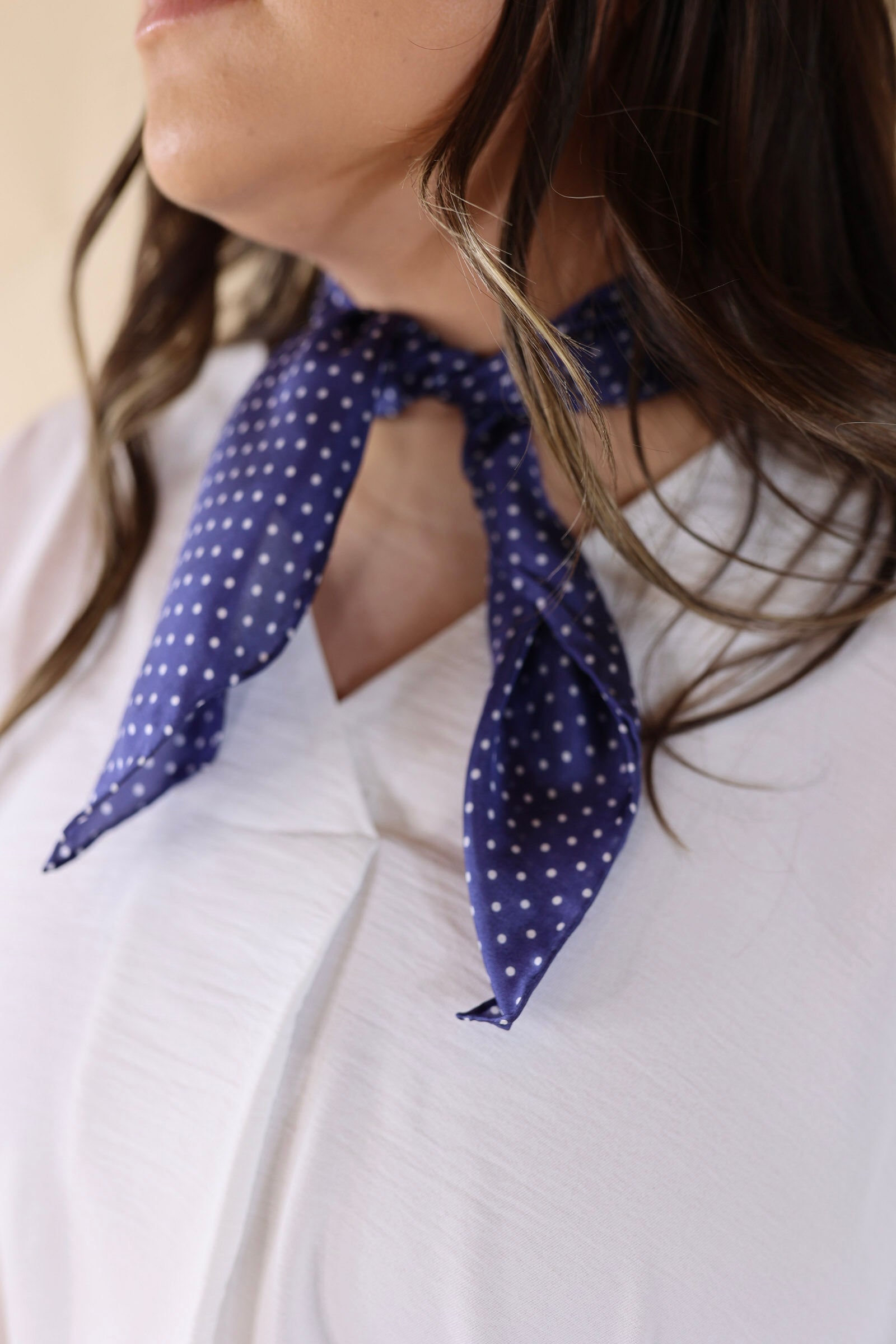 Mini Cowboy Polka Dot Wild Rag in Navy - Giddy Up Glamour Boutique
