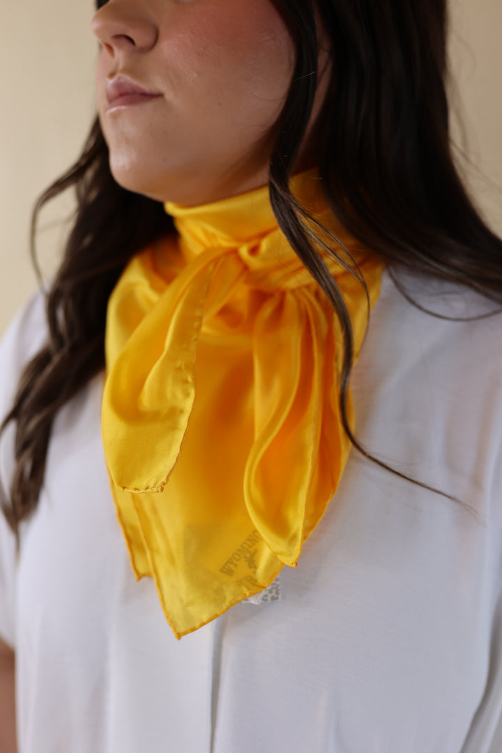 Solid Wild Rag in Yellow - Giddy Up Glamour Boutique
