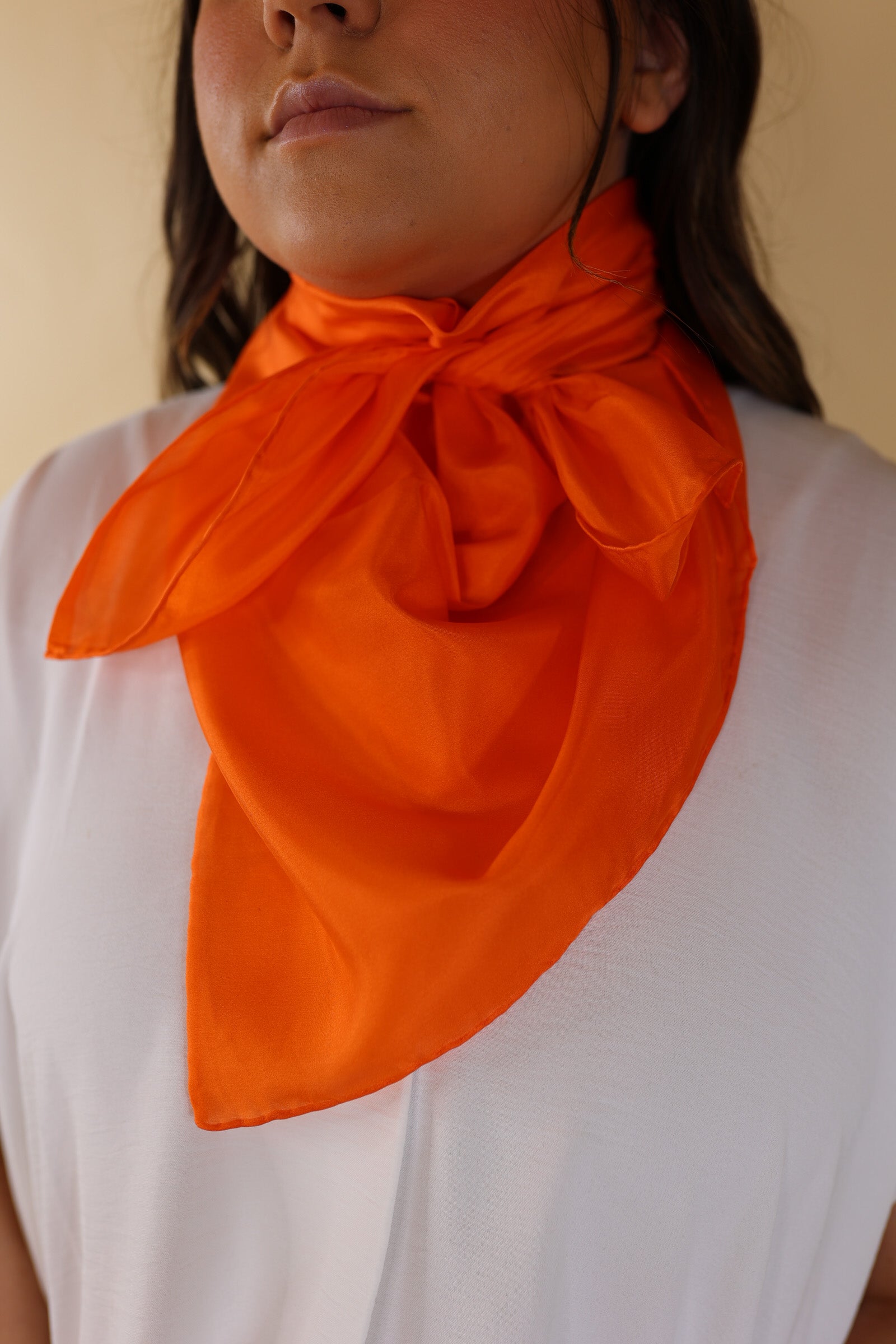 Solid Wild Rag in Hot Orange - Giddy Up Glamour Boutique