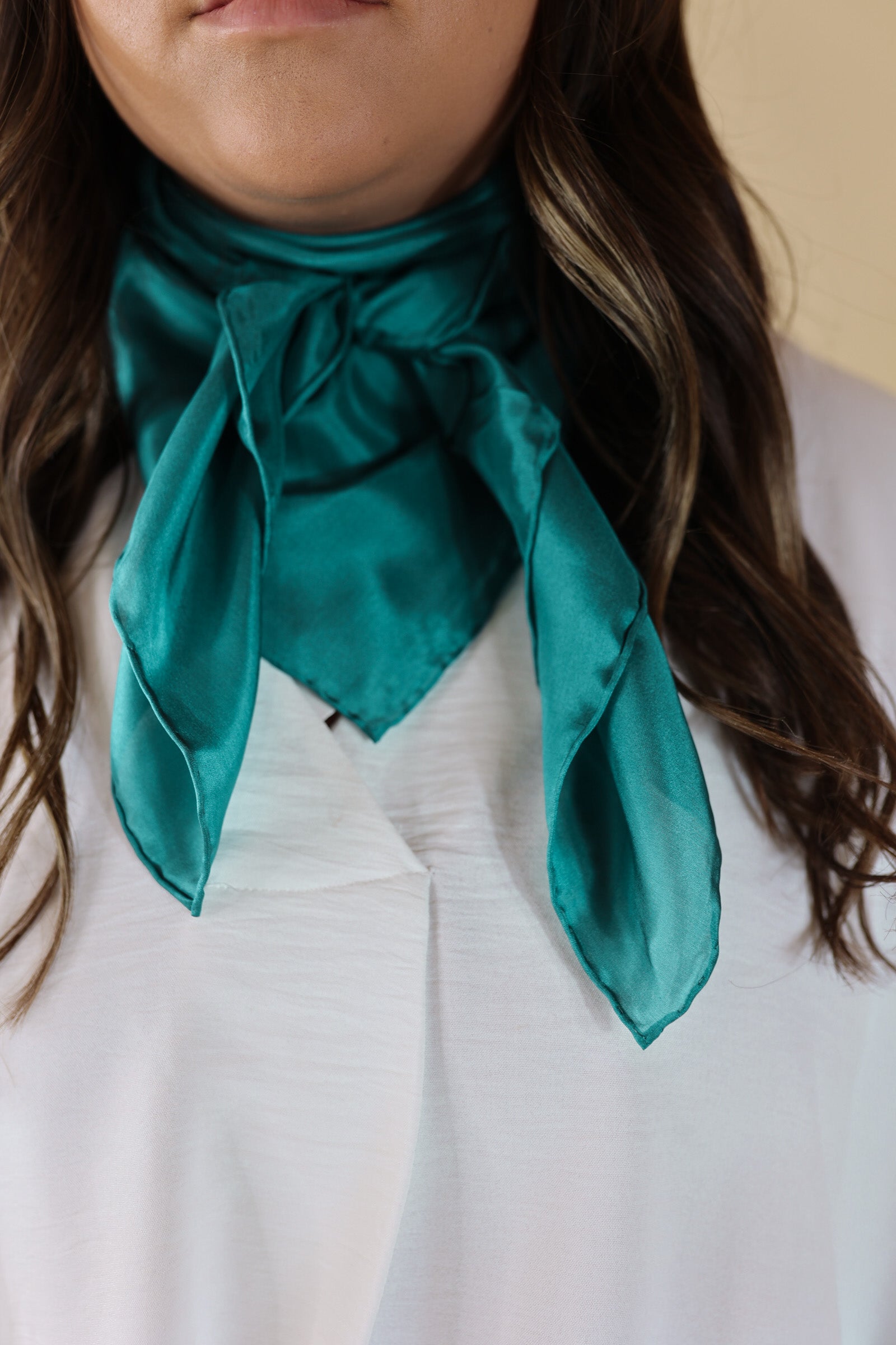 Solid Wild Rag in Teal - Giddy Up Glamour Boutique