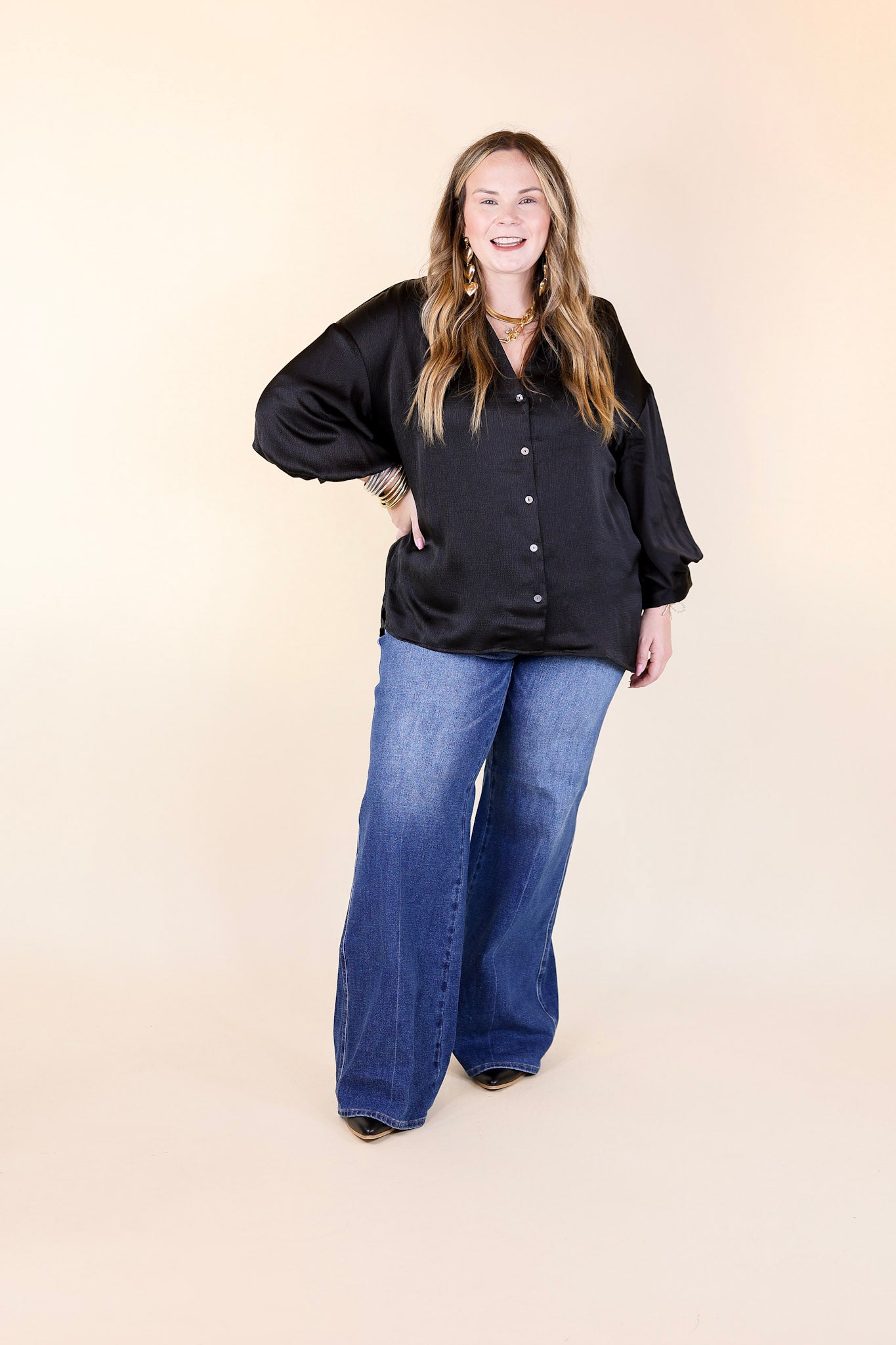 Judy Blue | Back in Time High Waisted Tummy Control Retro Wide Leg Jean in Dark Wash