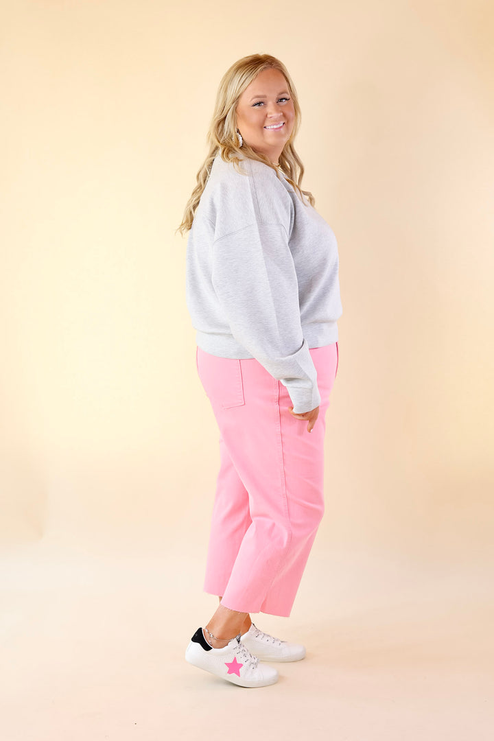 SPANX | AirEssentials Crew Neck Pullover Sweatshirt in Light Grey - Giddy Up Glamour Boutique