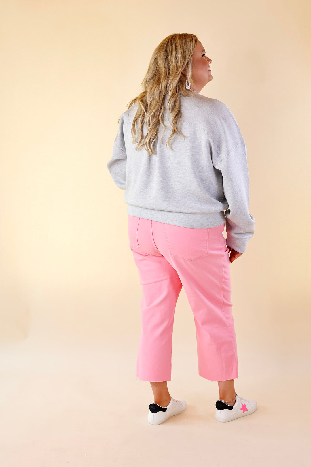 SPANX | AirEssentials Crew Neck Pullover Sweatshirt in Light Grey - Giddy Up Glamour Boutique