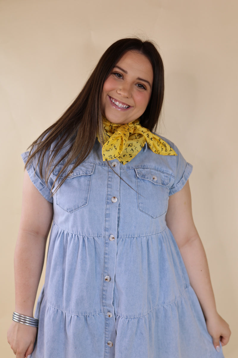Branded Wild Rag in Gold | Trendy pieces for all shapes and sizes.