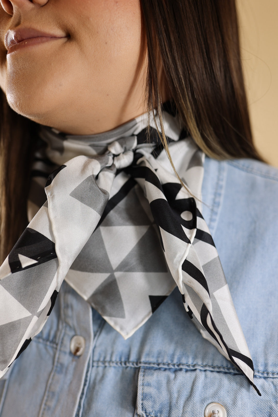 Southwest Wild Rag in Black and White - Giddy Up Glamour Boutique