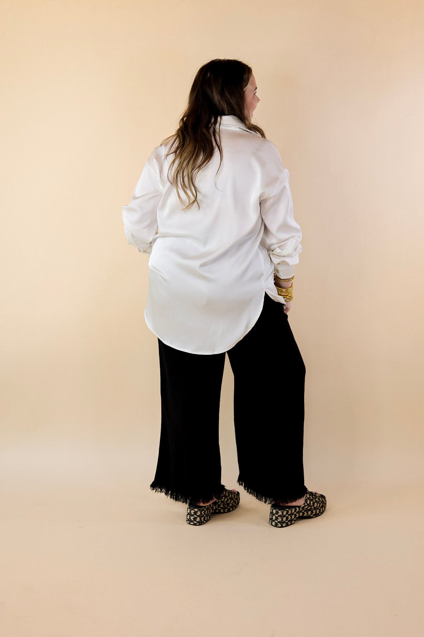 Right On Cue Drawstring Cropped Pants with Frayed Hem in Black - Giddy Up Glamour Boutique