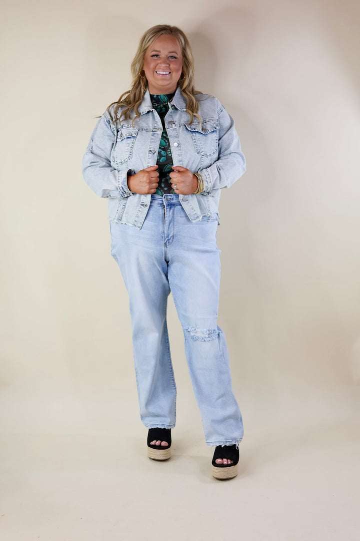 Rodeo Drive Mesh Turquoise Stone Long Sleeve Top in Black - Giddy Up Glamour Boutique