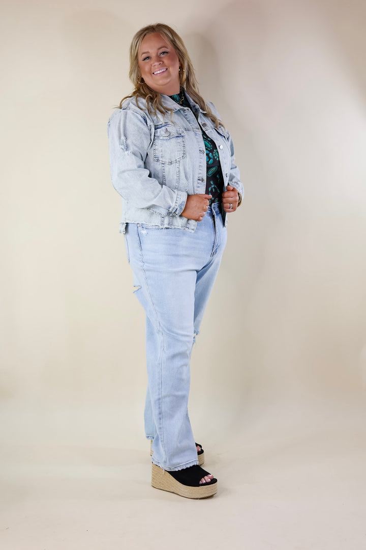 Rodeo Drive Mesh Turquoise Stone Long Sleeve Top in Black - Giddy Up Glamour Boutique