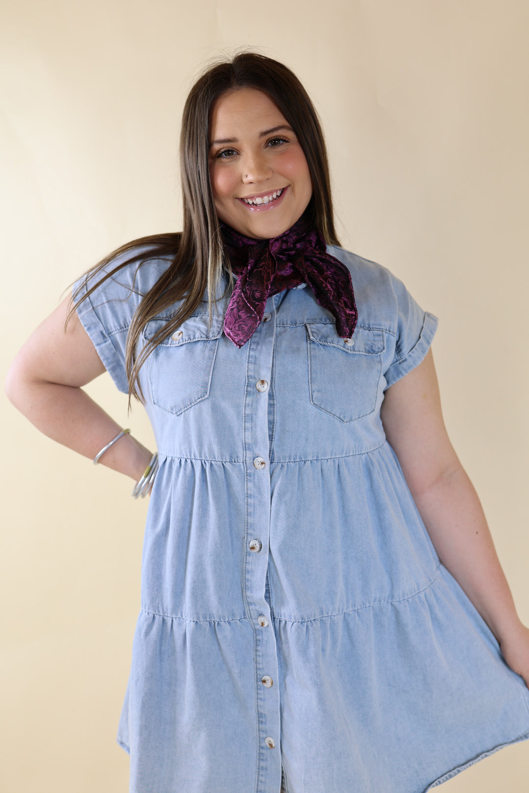 Baroque Wild Rag in Blackberry - Giddy Up Glamour Boutique