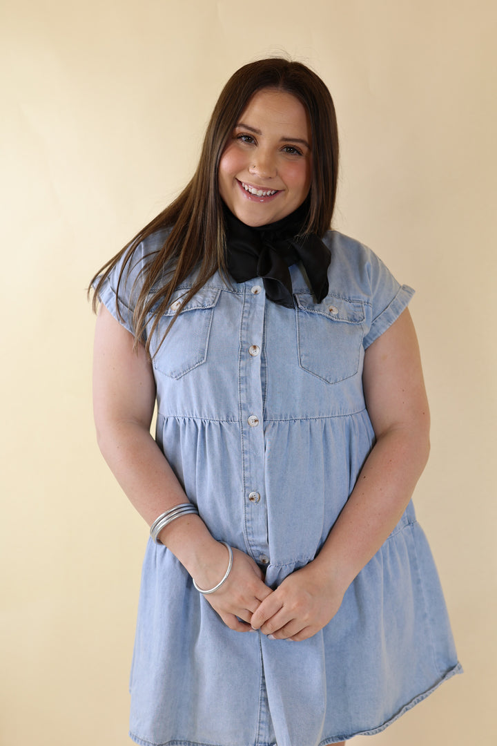 Solid Wild Rag in Black - Giddy Up Glamour Boutique