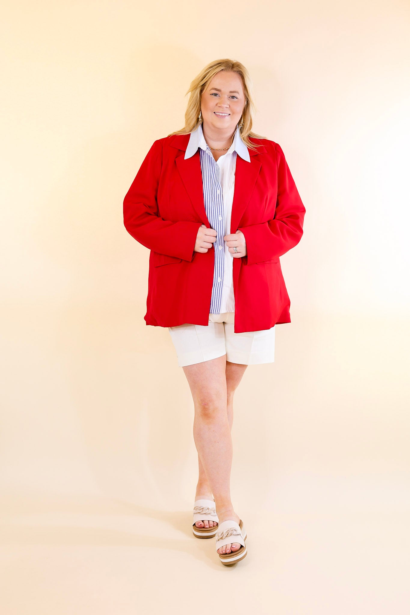 Winning Awards Long Sleeve Blazer in Red