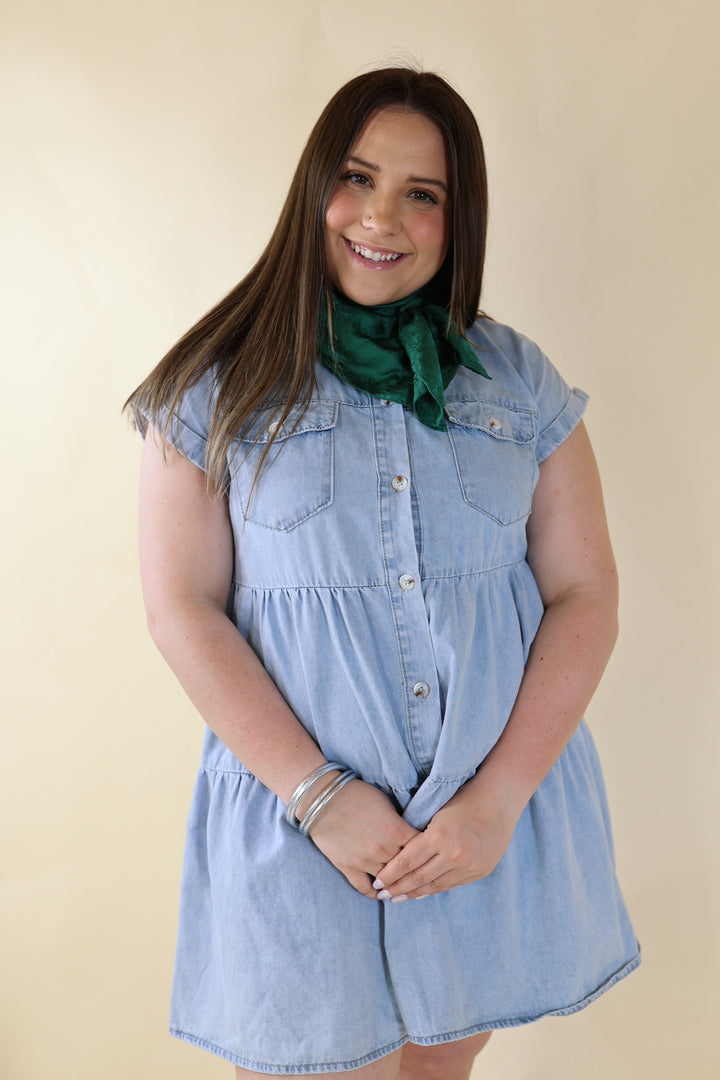 Jacquard Wild Rag in Forest Green - Giddy Up Glamour Boutique