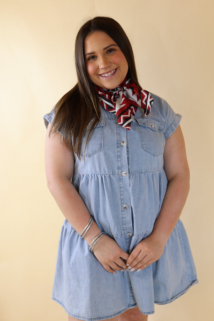 Southwest Wild Rag in Red and Black - Giddy Up Glamour Boutique