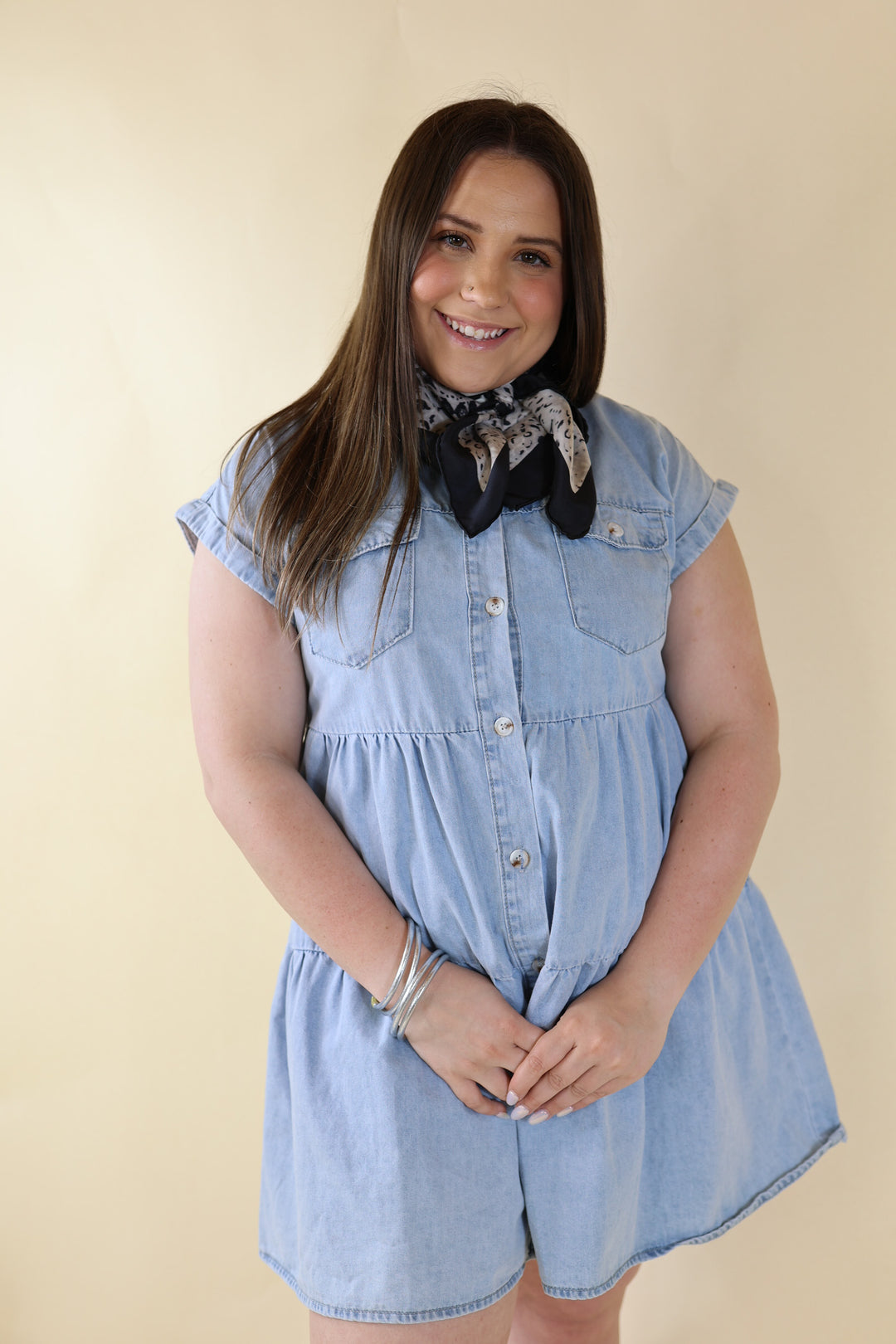 Crocodile Charmeuse Wild Rag in Ivory - Giddy Up Glamour Boutique