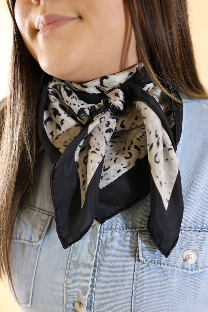 Crocodile Charmeuse Wild Rag in Ivory - Giddy Up Glamour Boutique