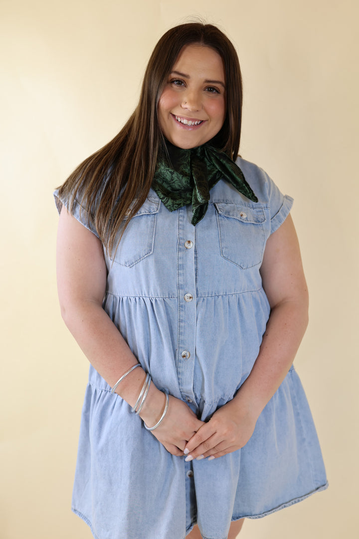 Baroque Wild Rag in Fern Green - Giddy Up Glamour Boutique