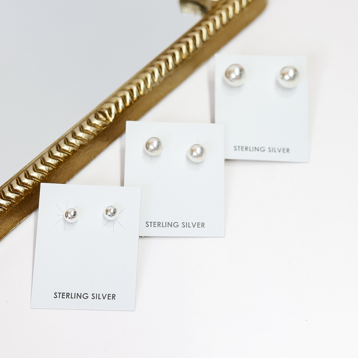 Navajo Pearl Sterling Silver Stud Earrings