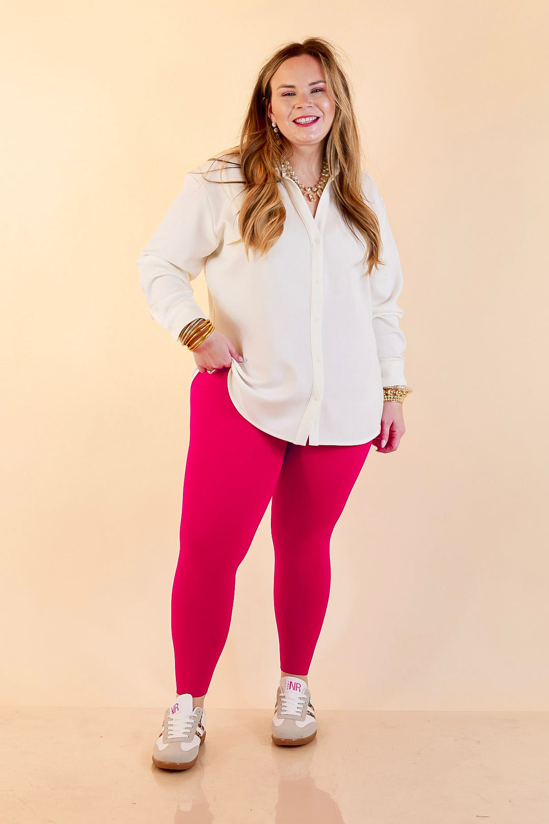 SPANX | Booty Boost® Performance and Shaping 7/8 Leggings in Fuchsia Pink