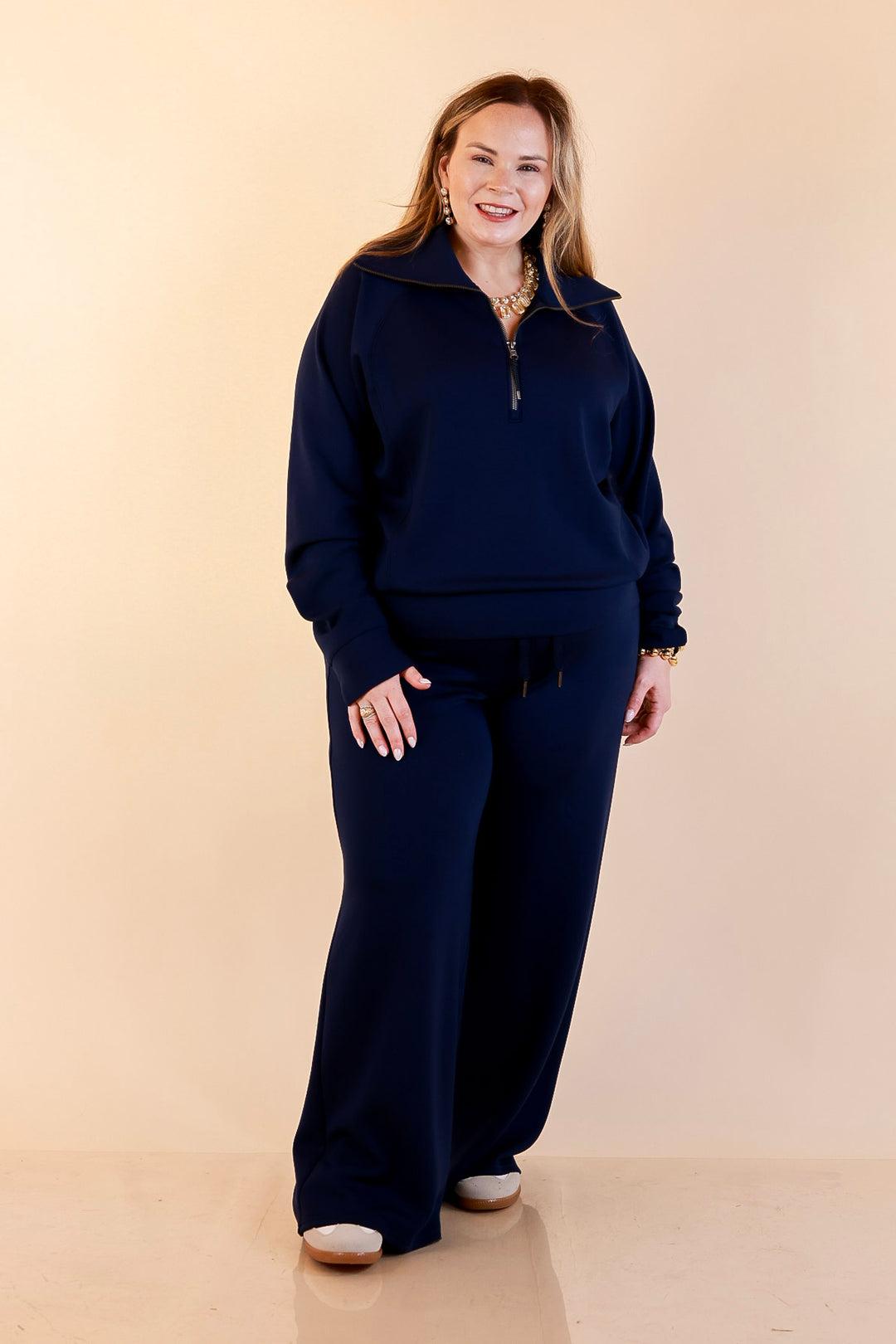 SPANX | AirEssentials Half Zip in Timeless Navy