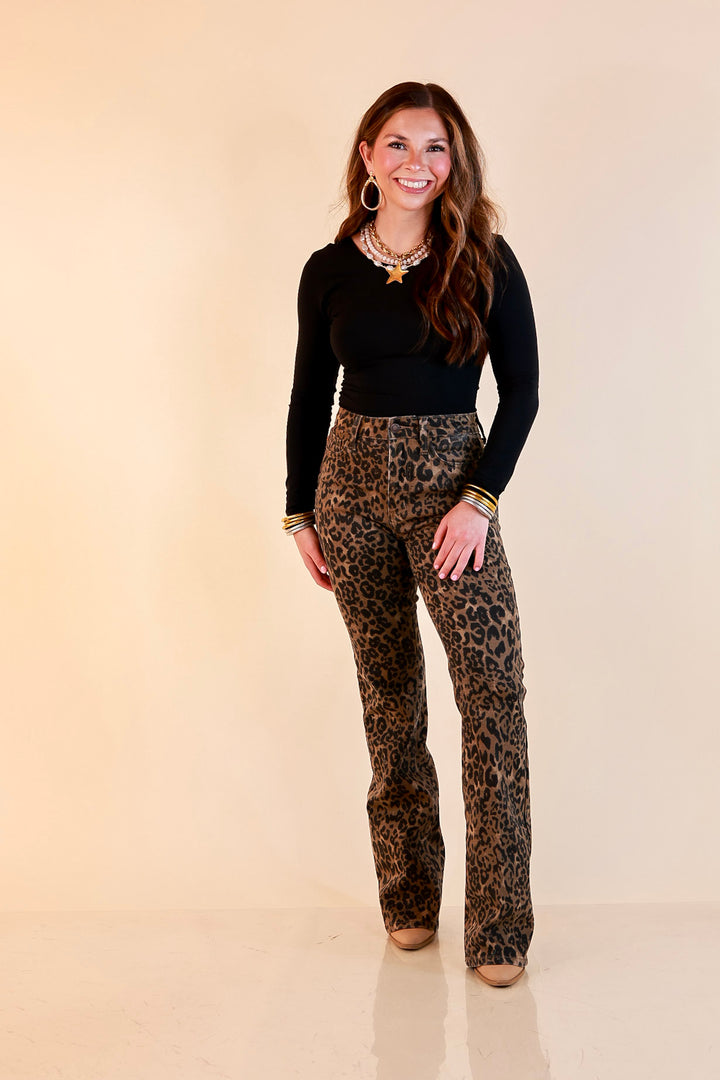 Judy Blue | Untamed Confidence Boot Cut Jeans in Cheetah Print