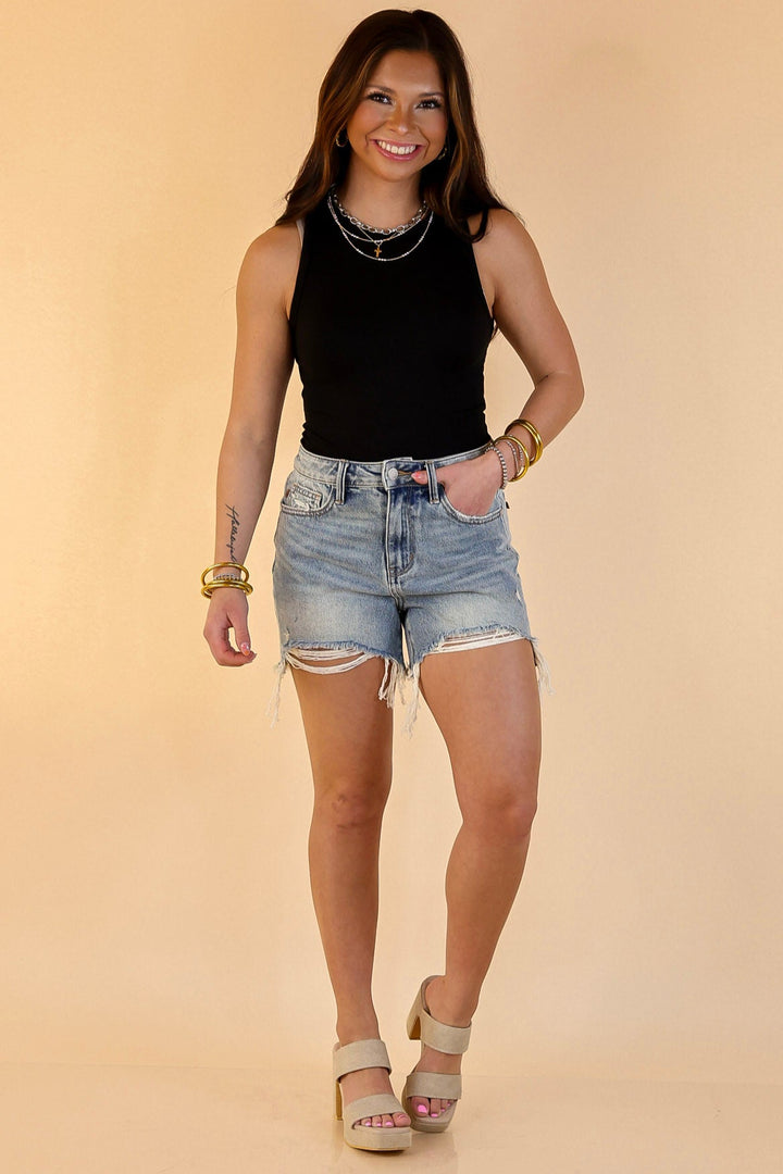 Sunshine State of Mind Tank Top Bodysuit in Black