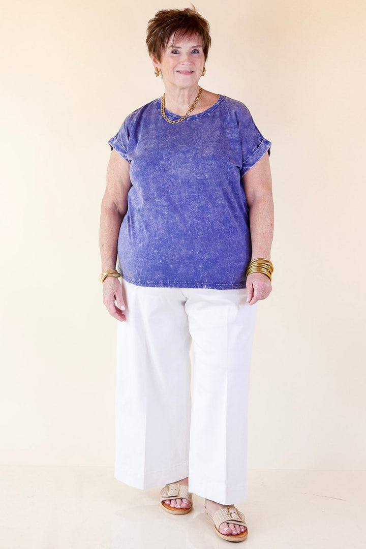 Chic Made Easy Short Sleeve Shirt in Blue