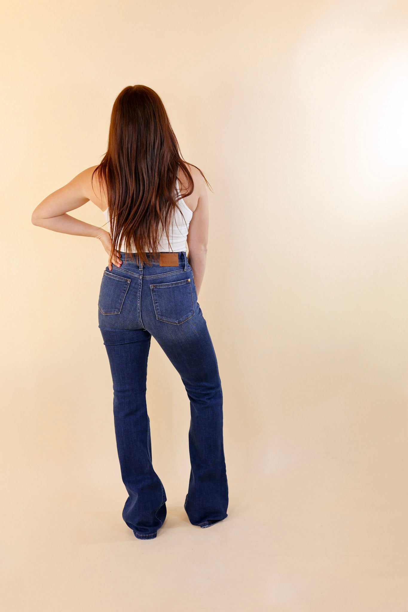 Judy Blue | True Treasure Classic Flare Jeans in Dark Wash - Giddy Up Glamour Boutique