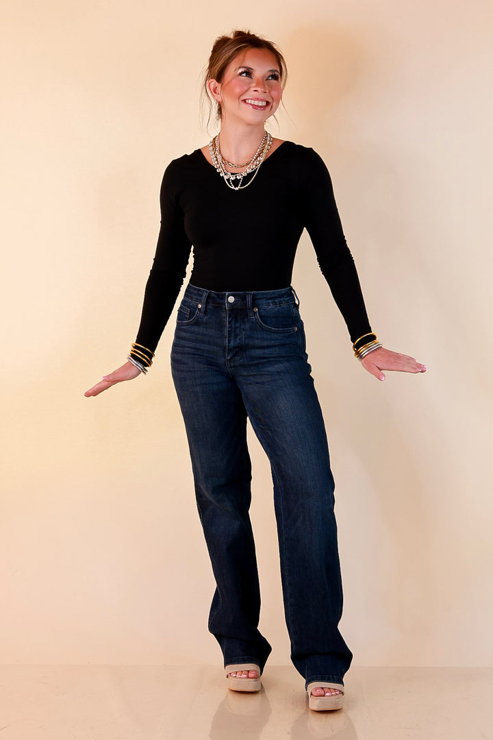 Judy Blue | Flawless Fit Tummy Control Classic Straight Leg Jean in Dark Wash