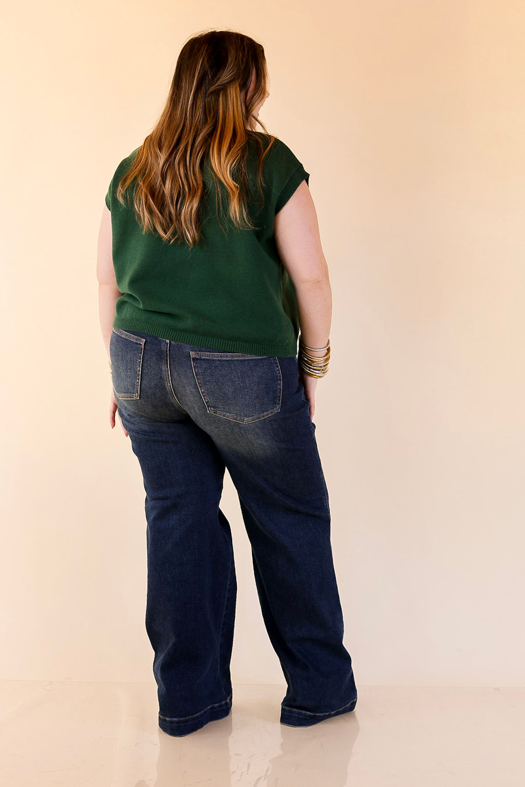 Effortlessly Yours Short Sleeve Oversized Sweater in Forest Green