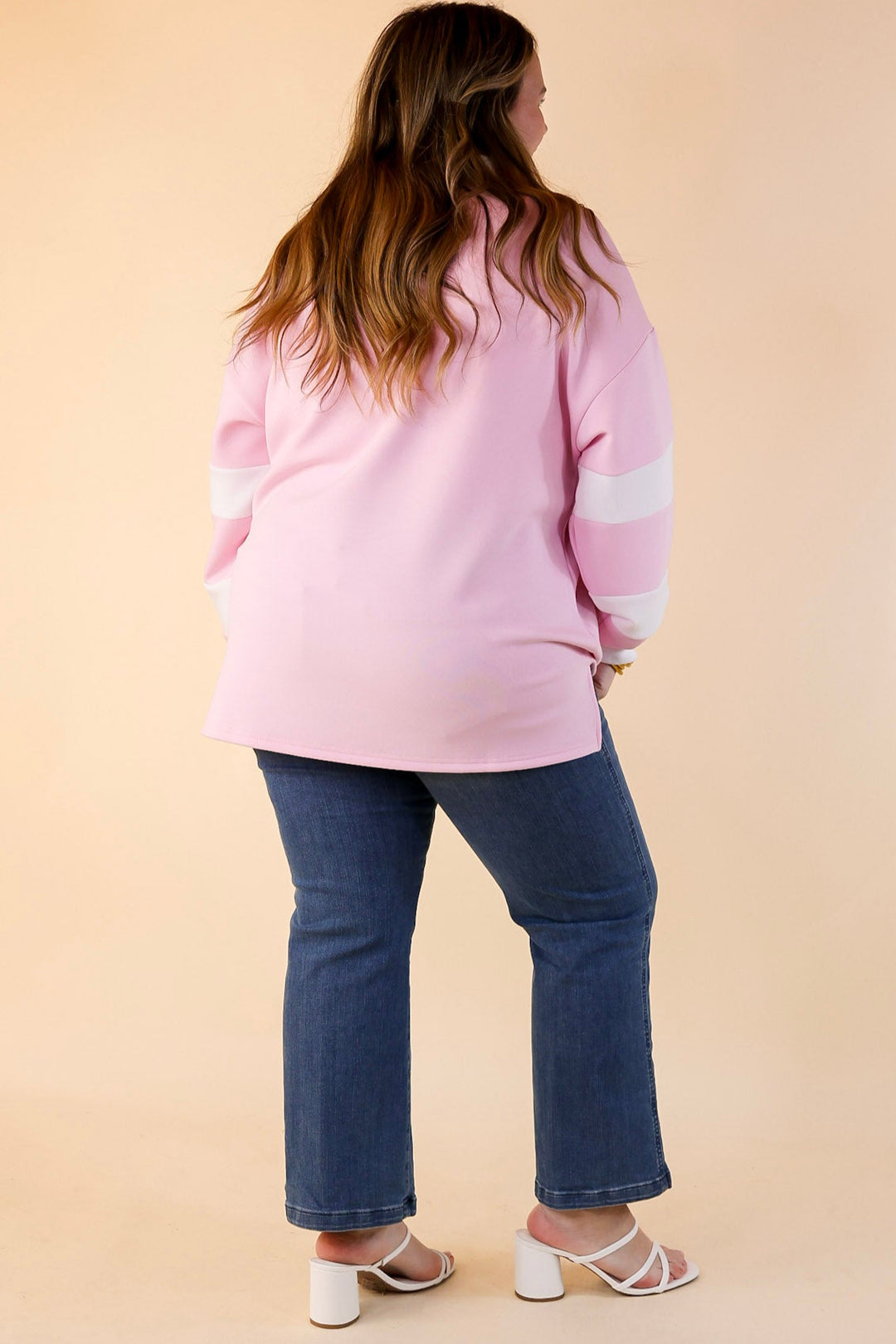 Simply Southern | Game Changer Long Sleeve Top with a Collar in Light Pink