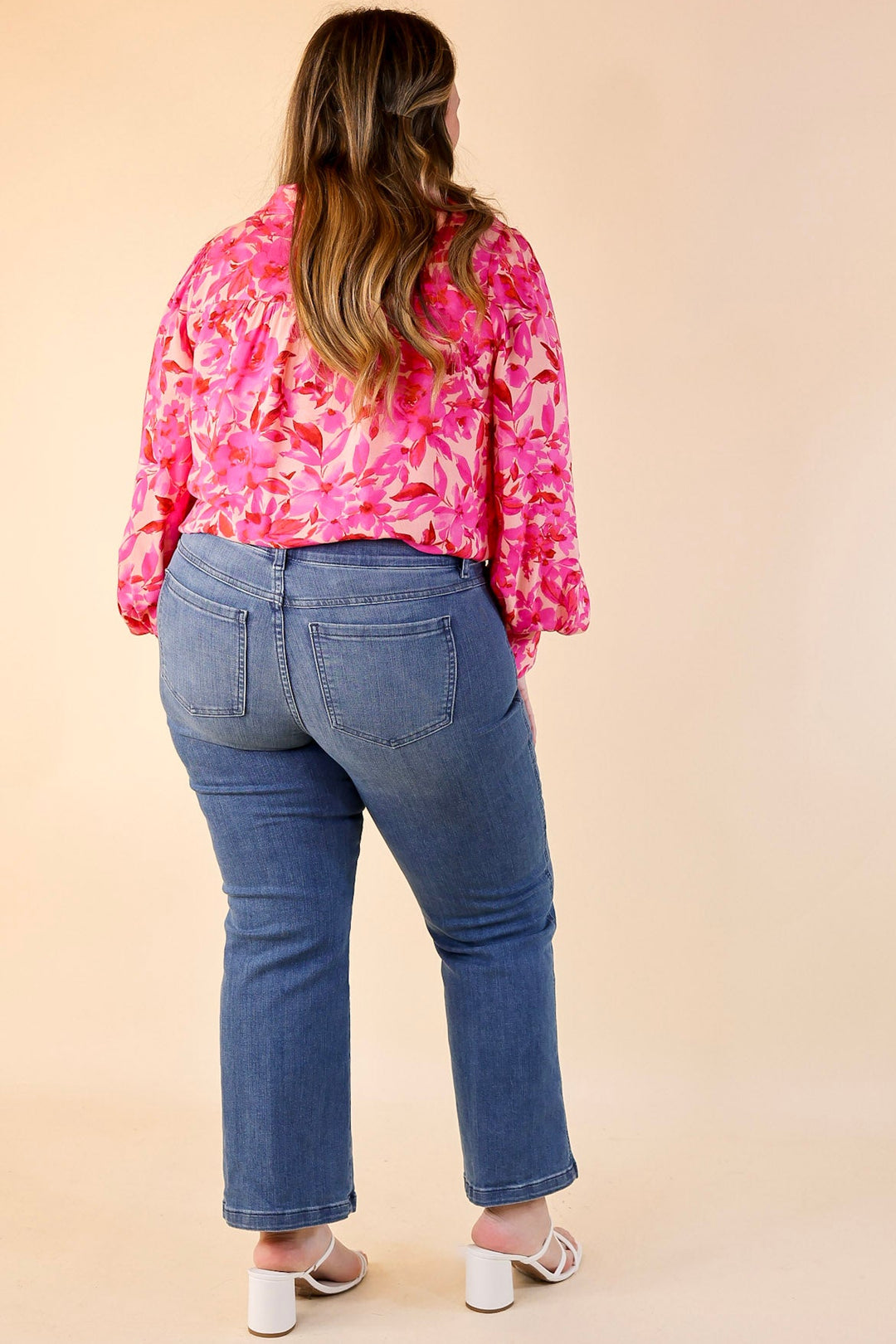 Release Your Inhibitions Floral Long Sleeve Bodysuit in Pink