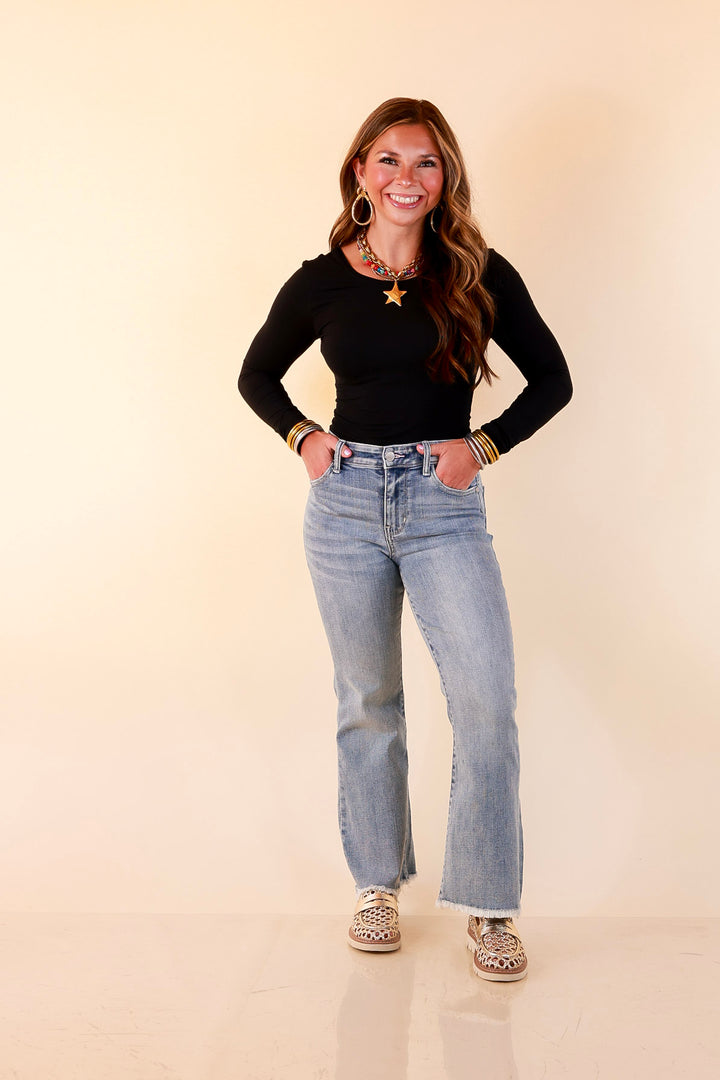 Judy Blue | Worth Repeating Cropped Kick Flare Jean in Light Wash
