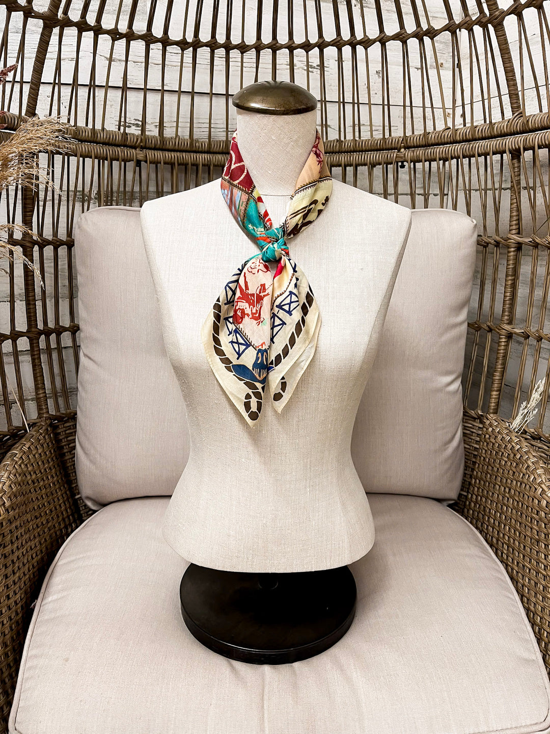 XOXO Art &amp; Co | Camp Blanket Shorty Wild Rag Scarf in Ivory