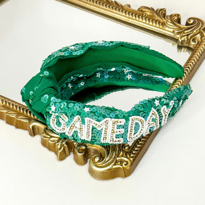 Green Gameday Sequin Headband
