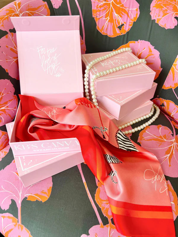 KB's Canvas | Rain or Shine Zebra Print Scarf in Pink