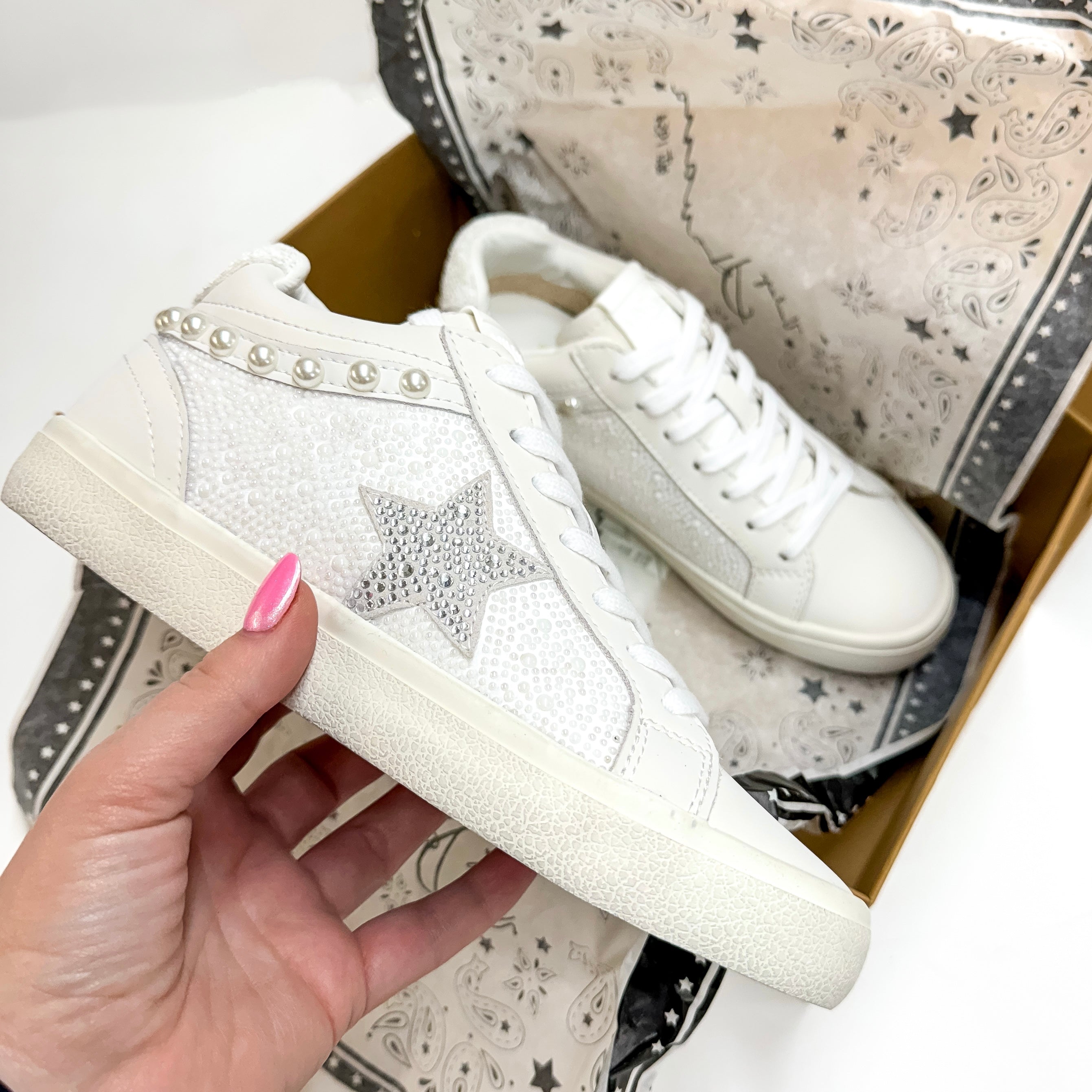 Vintage Havana | Perscila Sneakers in White Multi - Giddy Up Glamour Boutique