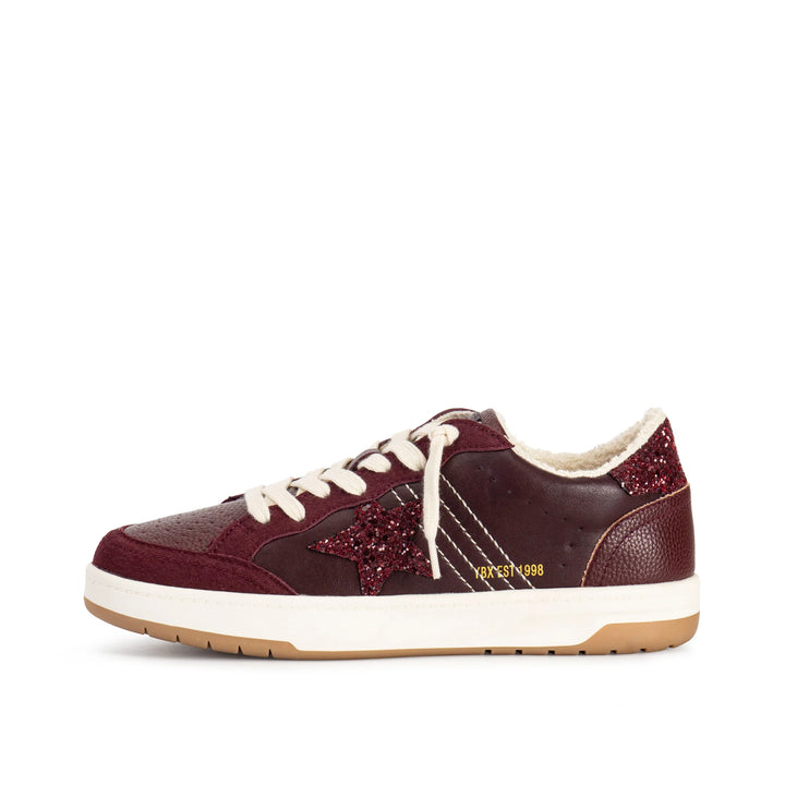 Yellow Box | Nizza Lace-Up Sneaker in Maroon