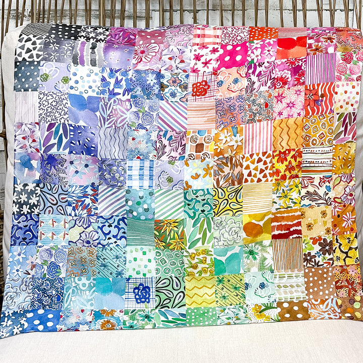 XOXO Art &amp; Co | Vintage Feedsack Shorty Wild Rag Scarf in Multicolor