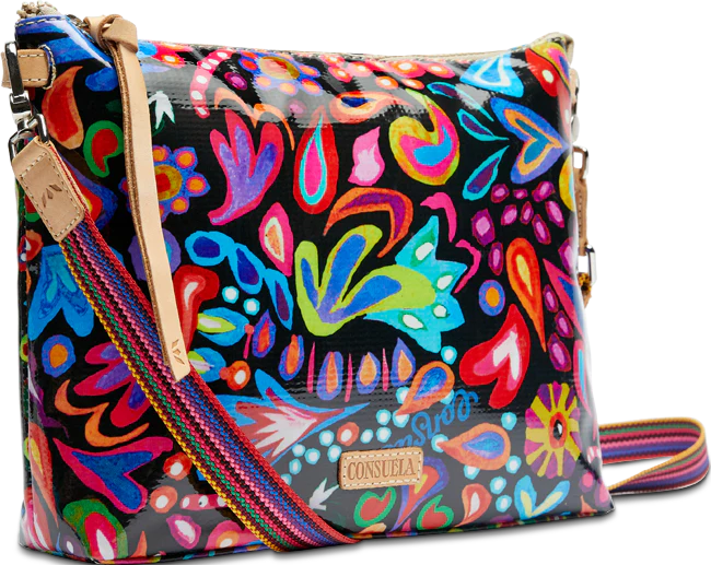 Consuela | Sophie Black Swirly Downtown Crossbody Bag - Giddy Up Glamour Boutique