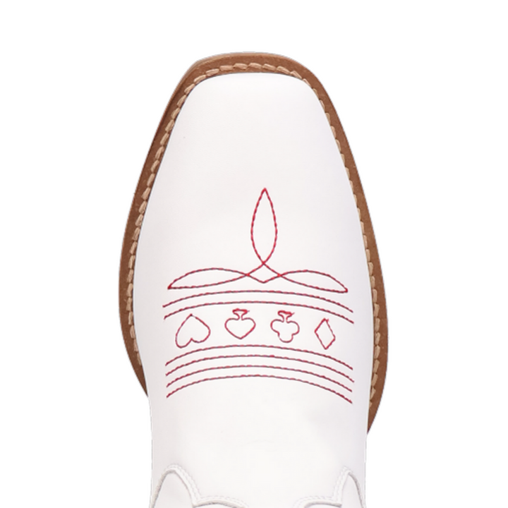 Online Exclusive | Dingo | Jack of Diamonds Leather Boot in White **PREORDER