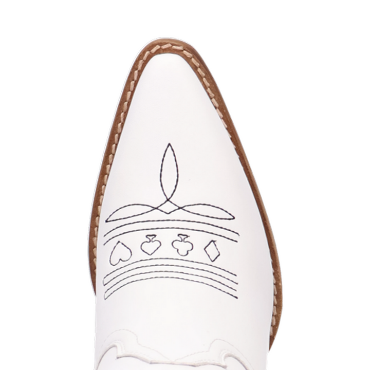 Online Exclusive | Dingo | Ace of Spades Leather Boot in White **PREORDER