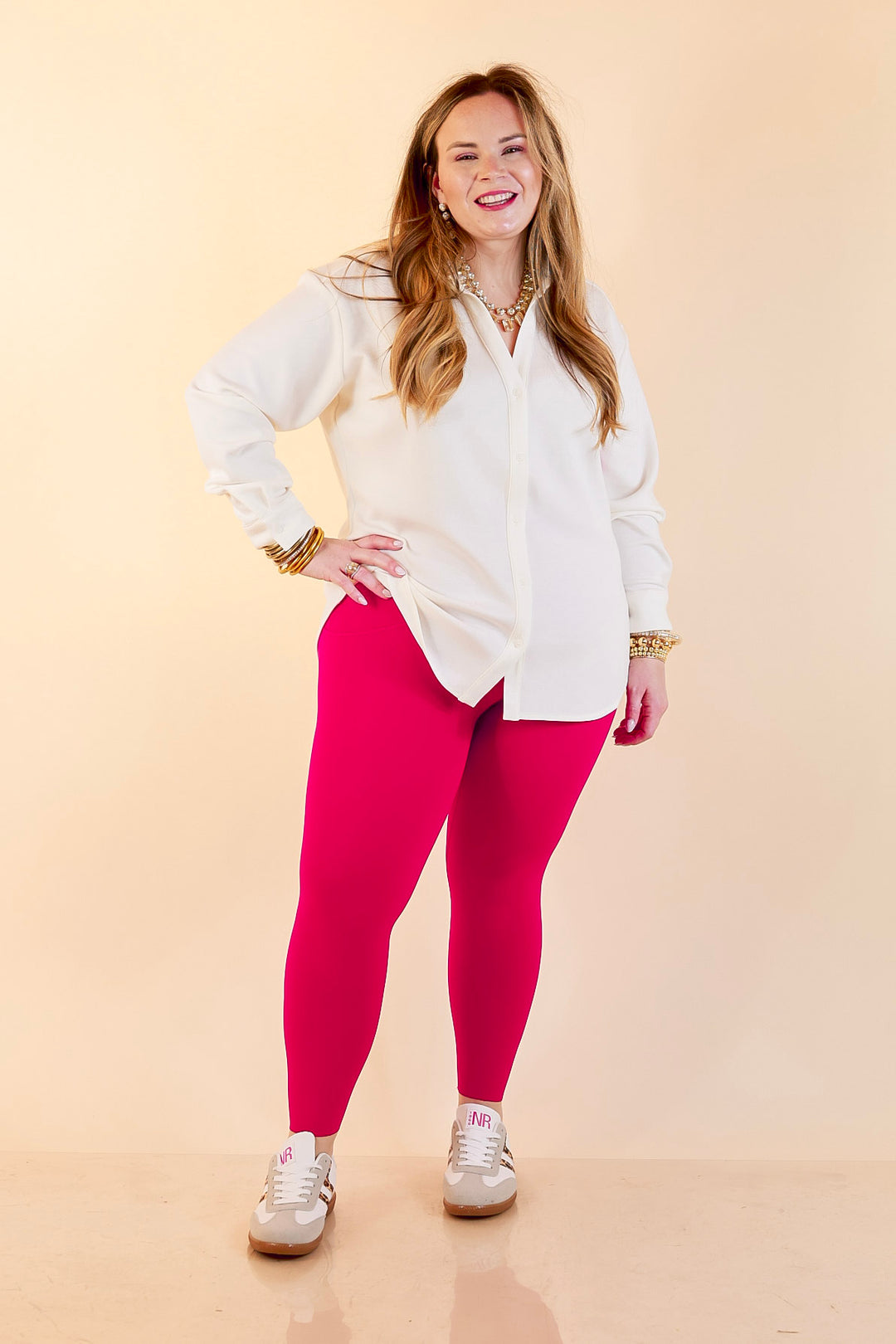 SPANX | Booty Boost® Performance and Shaping 7/8 Leggings in Fuchsia Pink