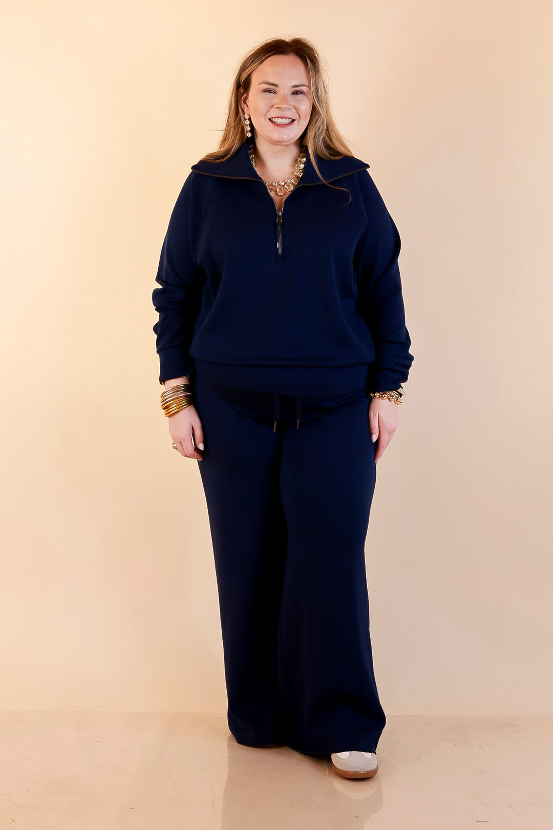 SPANX | AirEssentials Half Zip in Timeless Navy